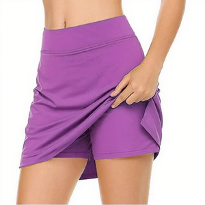 경량 여성 스커트 반바지 그라디언트 하이 웨이스트 스포츠 스커트가있는 여성용 운동 스커트 - Product Image 3