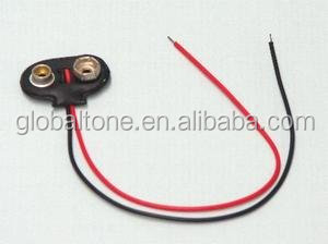 Clip de Batería Prismático Negro Tipo T GlobalTone de 9V con Cable Conductor y Soporte de Carcasa Flexible GT3-1841B - Product Image 4