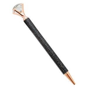 Bolígrafo Giratorio con Polvo Dorado, Cristal Grande y Brillante, Regalo Creativo para el Día de San Valentín, Nuevo Artículo de Papelería de Oficina, Tinta Negra, Promocional - Product Image 1