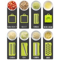 Multifunctionele handmatige keuken snijmachine, aardappelmes, grinder, voedselverwerker, snijmachine, raspmachine, 16-in-1