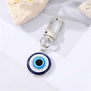 Gros Sac Charmes Porte-clés Grand Rond Bleu Chanceux Turc Evil Eye Porte-clés Pour Femmes Hommes - Product Image 4