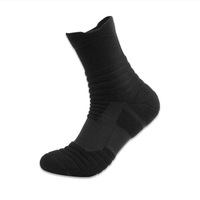 Chaussettes de sport athlétiques personnalisées avec logo, chaussettes de performance rembourrées, vente en gros, respirantes, anti-humidité, pour l'entraînement et la gym, pour hommes
