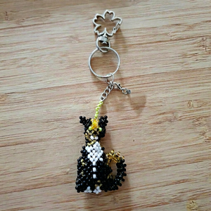 Handmade <b>keychain</b> with embroidered beads - Product Image 1