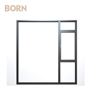 Ventanas abatibles <span class=keywords><strong>de</strong></span> vidrio <span class=keywords><strong>de</strong></span> baja emisividad con marco <span class=keywords><strong>de</strong></span> <span class=keywords><strong>aluminio</strong></span> resistente a los rayos UV con aislamiento térmico estrecho <span class=keywords><strong>de</strong></span> estilo americano <span class=keywords><strong>de</strong></span> alta calidad para apartamento - Product Image 1