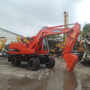 Super économique ! Excavatrice sur chenilles Doosan 150W-7 d'occasion, modèle 2018, 15 tonnes, godet de 0,75 m, machine lourde d'origine coréenne - Product Image 1