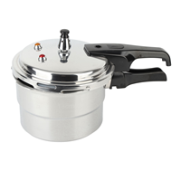 Mini-cuiseur à pression en aluminium avec plaque vapeur, surface polie, compatible gaz et induction, cuisson rapide et sûre