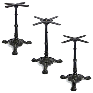 מתכת יצוק שולחן אוכל בסיס מתכת מסחרי רגליים ריהוט בית קפה מסעדה פלדה - Product Image 3