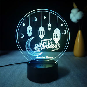 Panneau acrylique créatif 3D veilleuse LED Cadeau d'anniversaire Cadeau de vacances Décoration de la maison pour les amis - Product Image 1