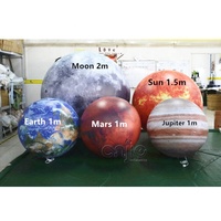 Boule de lune géante gonflable avec lumière LED Globe gonflable pour événements
