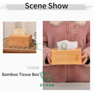 กล่องทิชชู่ไม้ไผ่กล่องกระดาษทิชชู่สำหรับโรงแรมบ้าน - Product Image 5