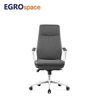 Chaise de bureau ergonomique en cuir pivotante et réglable pour cadres EGROspace