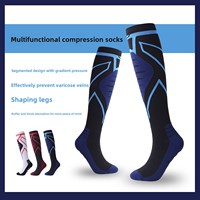 Chaussettes de compression de sport professionnelles élasticité mollet soutien Long Tube éponge bas haut équipage pour le corps extérieur d'hiver