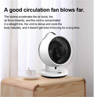 Ventilateur de circulation d'air turbo à commande numérique, oscillant, pour bureau et table, 6 vitesses réglables, télécommande, en plastique – Offre spéciale