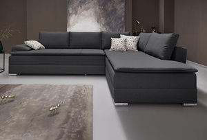 Winforce INOSIGN Canapé d'angle avec fonction de lit 180 cm Couchette permanente Canapé-lit multifonctionnel en tissu technique - Product Image 2