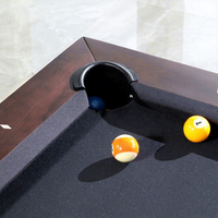 Table de billard multi-jeux et de salle à manger en bois massif de 6 à 9 pieds, avec poches en cuir, qualité tournoi, couleurs personnalisables pour le divertissement à domicile