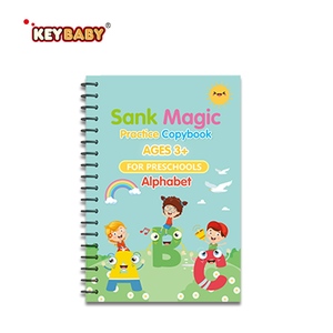 KEYBABY-Cuaderno de caligrafía con ranura mágica reutilizable, cuaderno de escritura a mano en inglés para preescolar, papel con logotipo personalizado - Product Image 5