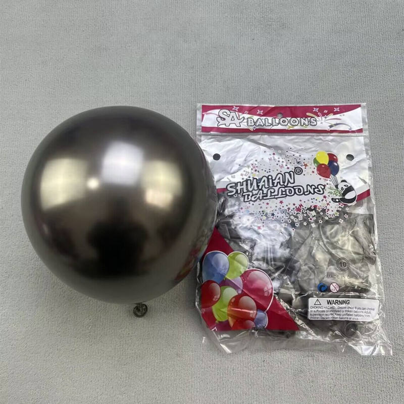 Wholesale 10inch Shuaian Balloon Globos Metallic Latex Balloons 10Inch Chrome Latex Helium Balloons Wedding Party Decor Supplies