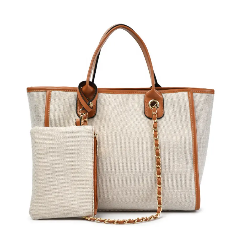 Canvas bag 2022 new designer fashion 2 pcs handbags sets shoulder crossbody casual trending simple hand bags women tote bag