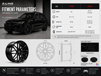 Rines Monobloque ZL Premium Nuevos para IX3 (G08) de 19-20 Pulgadas, Aleación de Aluminio Forjado, Ajuste para Vehículos Eléctricos, Diseño Cóncavo Profundo
