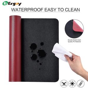 <span class=keywords><strong>Tapis</strong></span> de souris <span class=keywords><strong>d</strong></span>'<span class=keywords><strong>ordinateur</strong></span> XXL en cuir PU de luxe, antidérapant, double face, imperméable, anti-rayures, <span class=keywords><strong>personnalisé</strong></span> OEM - Product Image 3