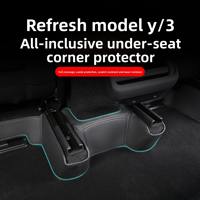 Protections de seuils de porte populaires pour Model Y, protège-sièges arrière, protections d'angle de siège, tapis anti-coup de pied Tesla en cuir PU pour intérieur