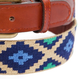 Needlepoint เข็มขัดหนังกอล์ฟสำหรับผู้ชาย,เข็มขัดหนัง GAUCHO หนังแท้ - Product Image 2
