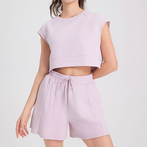 Momento di punta da donna alla moda due pezzi da palestra Set di magliette da allenamento traspiranti magliette da Yoga per il Fitness - Product Image 6