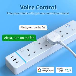 Enchufe Inteligente <span class=keywords><strong>WiFi</strong></span> con 4 Tomas Universales, Control Remoto <span class=keywords><strong>Alexa</strong></span> Tuya, con Puertos USB para UE/Reino Unido - Product Image 3