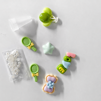 Kit de Manualidades con Pegamento en Crema Decoden para Pinzas de Pelo, con Dijes de Resina, Suministros de Resina Epoxi para Niñas, Accesorios para el Cabello Hechos a Mano, Regalo
