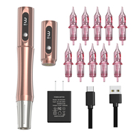 Charme Princesse Electric PMU Pen Motor Hollow Cup 5-Kecepatan dengan 5 Cartridge Gratis Ringan untuk Alis, Bibir & Tato