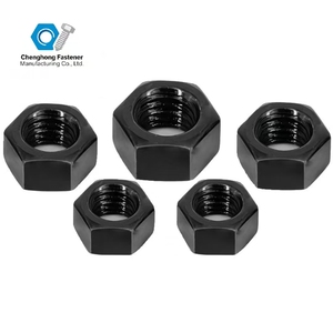 Cường độ cao 8.8 cấp <span class=keywords><strong>M8</strong></span>/M10/M12 sắt Hex <span class=keywords><strong>Nut</strong></span> hoàn toàn ren Oxit Đen kết thúc din934 chứng nhận xử lý nước sử dụng - Product Image 1