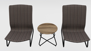 [BeNK] Juego de Bistró de Ratán Resistente a la Intemperie de 3 Piezas para Playa, Terraza, Jardín, Patio Trasero, Embalaje con Etiqueta OEM - Product Image 2