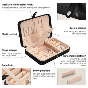 Portable Kalo Custom Design Small Hawaiian PU Leather Jewelry Box Zipper Closure Travel Storage Organizer for Lady's Jewelry - Product Image 4