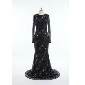 ชุดราตรียาวแขนยาวประดับลูกปัดคุณภาพสูง งานปักมือ หรูหรา เหมาะสำหรับงานเลี้ยงและงานพิธีการ ราคาโรงงาน - Product Image 4