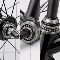 SIMHWA 1/4 Inch 6.35mm 144 Pcs 1/8 3/16 5/32 Bola Baja Longgar untuk Bearing Hub Headset Bottom Bracket Sepeda MTB Road City Steel Ball