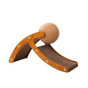 New arched <b>cat</b> scratching <b>board</b>, made of high-density corrugated cardboard, wear-resistant and <b>scratch</b>-resistant sisal ball, - Product Image 5