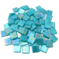 Prix d'usine – Mosaïque en verre irisé arc-en-ciel effet glace, pièces carrées lâches, pour loisirs créatifs