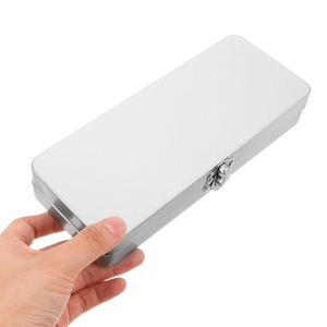 Caja de Almacenamiento Rectangular Premium de Metal con Tapa Abatible para Acuarelas - Product Image 4
