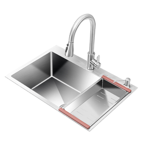 Cucina di lusso <span class=keywords><strong>in</strong></span> <span class=keywords><strong>acciaio</strong></span> antigraffio multifunzione cascata singola ciotola lavello da cucina lavelli da <span class=keywords><strong>bagno</strong></span> lavelli lavello - Product Image 4
