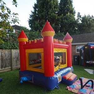 Hochwertiges, langlebiges PVC 3*3m aufblasbares Spring schloss mit Rutsche Attraktives aufblasbares Hüpfburg für Kinder im Innen-und Außenbereich - Product Image 4