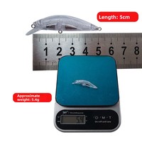 Leurre de pêche 5cm 5.4g Minnow Wobbler coulant pour la pêche à la traîne, Swimbait, Leurre dur artificiel pour truite de ruisseau et achigan, Leurres non peints