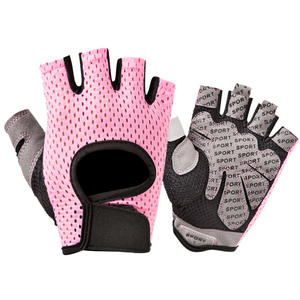 Vente en gros Respirant Personnalisé Entraînement Fitness Musculation Gym Haltérophilie Gants sans Doigts pour Femmes - Product Image 2