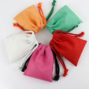 Burlap Drawstring <b>Gift</b> <b>Bags</b> with Rope Handle Jute Packing Storage Jewelry Pouches Sacks for Wedding <b>Parties</b> - Product Image 4