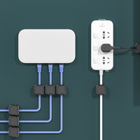 6 pièces de clips de câble multifonctionnels en ABS noir/blanc, organisateur de câbles, gestion des câbles, support de câble USB, pour bureau, voiture, maison, bureau