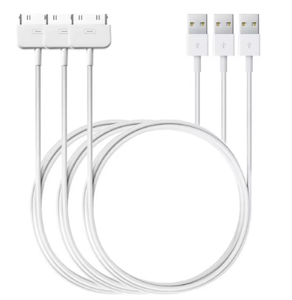 สายชาร์จ USB 30ขาสำหรับ iPhone 4 4S 3 <span class=keywords><strong>3GS</strong></span> iPod NANO iPad 1 2 3 USB 30 PIN 1เมตร - Product Image 1