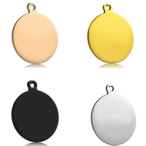 Pendentif rond vierge à estampillage personnalisé, lettre gravée monogramme, breloque à <span class=keywords><strong>disque</strong></span> en acier inoxydable pour femmes, accessoires - Product Image 6