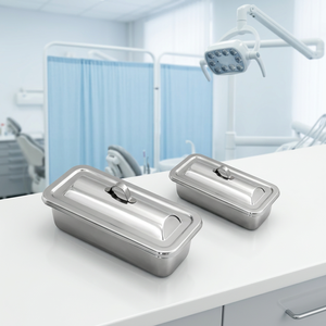 Plateau pour cathéter en acier inoxydable Labycare SKSS257CT Classe II avec couvercle sécurisé, résistant à la corrosion, facile à nettoyer pour les hôpitaux - Product Image 2