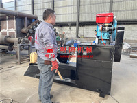 Machine à briquettes de charbon de bois compressé en bois dur à moteur diesel, sans électricité, sciure de bois, biomasse, machine d'extrusion Pinikay