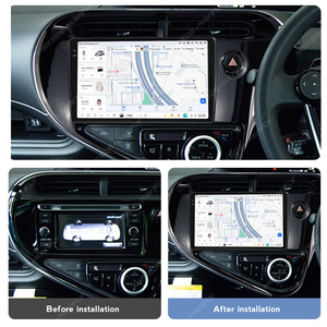 DUDUAUTO Android 13 Radio de coche para Toyota AQUA <span class=keywords><strong>Prius</strong></span> C 2018-2020 reproductor de vídeo Multimedia estéreo Car-play navegación GPS DSP - Product Image 3