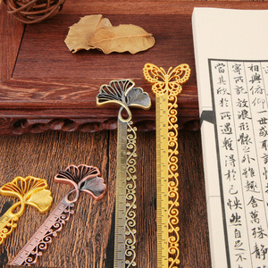 Ginkgo bướm Hollow Bookmark thiết lập thẳng cai trị sinh viên bán buôn Bookmark Cai Trị - Product Image 4